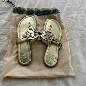 Tory Burch gold sandals